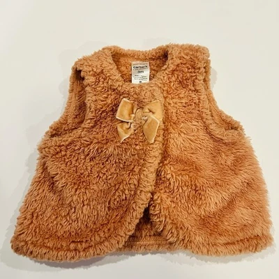 Chaleco Carter's Niñas Piel Sintética Melocotón 3 Meses Foto 1 de 3