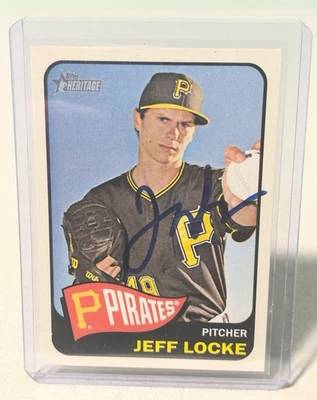 Jeff Locke Signed Topps #19 2014 Card Pittsburgh Pirates Auto MLB - Image 1 of 2