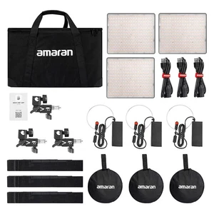 Kit de 3 luces de panel de video Aputure Amaran P60C RGBWW 60W 2500K-7500K  - Imagen 1 de 11