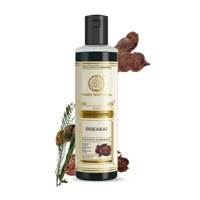 Xampu Khadi Natural Hair Cleanser Shikakai crescimento do cabelo previne caspa 210 ml - Imagem 1 de 4