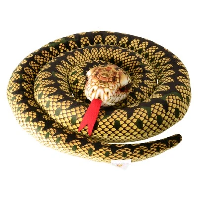 TOBAR Schlange Kuscheltier mit 1,50m Länge in schwarz-gelb