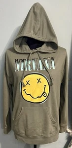 Nirvana Smiley Face Hoodie SzM Lightweight Grunge Punk Logo Kurt Cobain - Picture 1 of 10