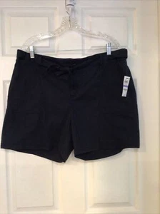 Women’s Style & Co Mid Rise Comfort Waist Navy Blue Shorts Size 18 - Picture 1 of 11