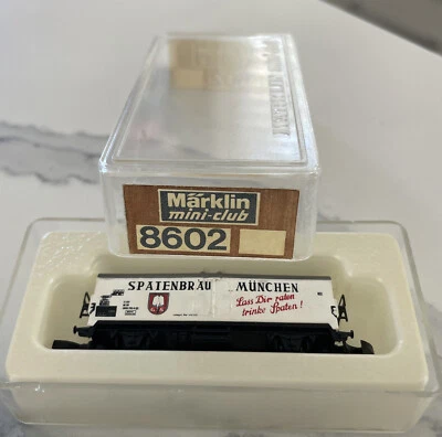 Vintage Marklin Mini-Club 8602 German Z Scale Spatenbrau Munchen Beer Reefer Car - Image 1 of 2