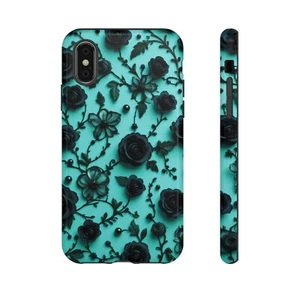 Funda de teléfono verde azulado rosa iPhone gótica 16 15 14 13 Galaxy S25 S24 S23 S22  - Imagen 1 de 241