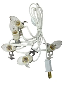 5 Bulb Light Cord C7 Christmas Village Kit Replacement 10’ Holiday  BLOW MOLD - Picture 1 of 8