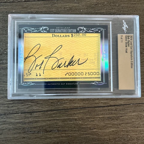 2014 Leaf Cut Signature Bob Barker Signed Check 9 Of 11 Autograph Cover
