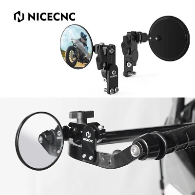 Kits de espejos retrovisores abatibles rápidos universales NICECNC para Husqvarna TC125 TC250 TC450 TC500 Foto 1 de 4