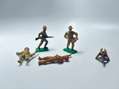 Lote de 5 bateristas vintage Beton Green Army Soldier BT85 EE. UU. Foto 1 de 4