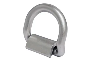 STAINLESS LASHING RING WITH WELD ON BENT D RING 5/8", 316 SS - Picture 1 of 1