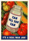 VINTAGE CAN ALL YOU CAN WAR POSTER A4 PRINT