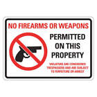 LYLE LCU1-0104-RA_14x10 Reflective No Weapons Sign,10x14in,Alum 484L87