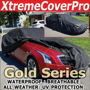 Cadillac ATS-V 2013 2014 2015 2016 cubierta de coche impermeable con bolsillo espejo negro - Imagen 1 de 12