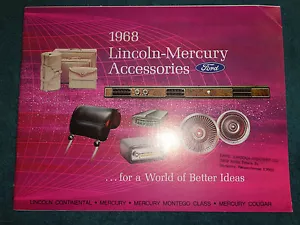 1968 LINCOLN & MERCURY PICTURED ACCESSORIES CATALOG / ORIGINAL 31 PAGE BOOK - Imagen 1 de 12