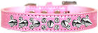 Double Crystal And Spike Croc Dog Collar Size