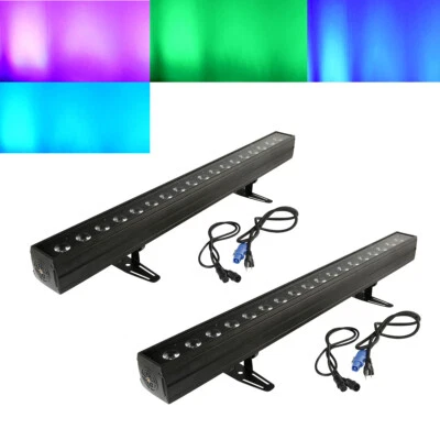 2PCS 270W RGBWA UV 6in1 LED Light Bar DMX Wall Wash Light Stage DJ Light Beam US - Image 1 of 4