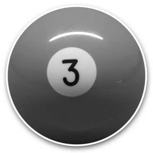 2 x Vinyl Aufkleber 20 cm (BW) - rot Pool Snooker Ball Spaß #38359 - Bild 1 von 8