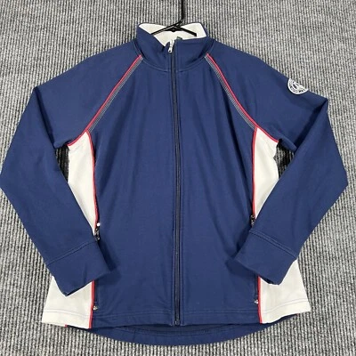 Lauren Ralph Lauren Womens Jacket Large Blue Long Sleeve Full Zip Mock Neck - Image 1 of 4