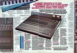 1993 • MACKIE Printanzeige • Mixer 8 Bus Pult Vintage 1990er ADV-57 - Bild 1 von 2