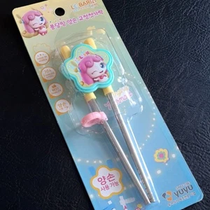 Catch! Teenieping Splash Stainless Kid Chopsticks (Baguettes) Made in Korea New - Imagen 1 de 5
