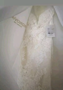 Brand new Pronovias size 8 Princia gown, designer Viel/Belt! RRP-£3150 50% off - Picture 1 of 12