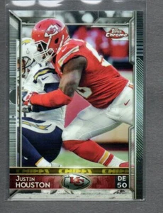 2015 Topps cromado Justin Houston #59 KC Kansas City Chiefs refractor plateado - Imagen 1 de 1