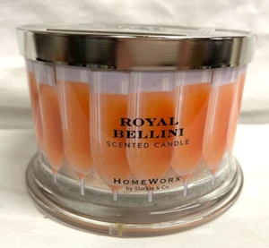 HOMEWORX von Harry Slatkin ROYAL BELLINI 4 Docht 18 Unzen Glas Kerze - Bild 1 von 3