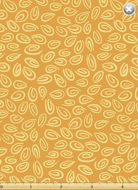 Tela de edredón Susybee Zoe NARANJA remolino #20103-430 vendido por 1/2 yarda Foto 1 de 1