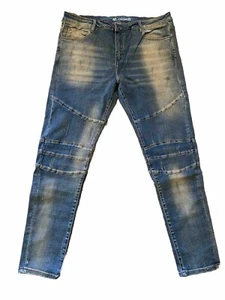 Pantalones de mezclilla para hombre Crysp Montana Denim lavado en arena desgastados talla 40x32 nuevos con etiqueta - Imagen 1 de 15