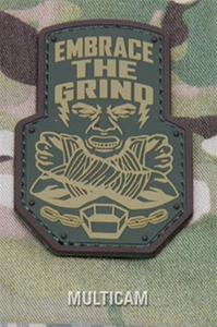Embrace The Grind PVC Moral Patch Multicam Mil Spec Affe Design - Bild 1 von 2