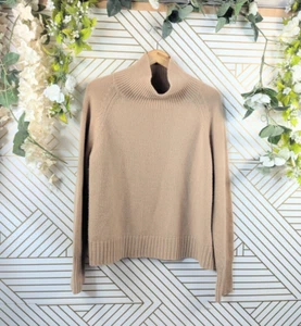 Nili Lotan Lanie CAMEL 100% Cashmere Turtleneck Sweater size Medium - Picture 1 of 6