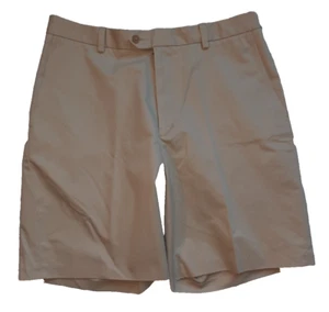 John W. Nordstrom Beige Chino Flat Front Pima Cotton Golf Shorts Men's Size: 36W - Picture 1 of 5