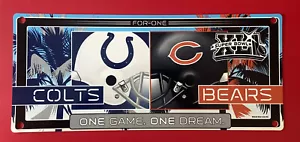 CHICAGO BEARS INDIANAPOLIS COLTS SUPER BOWL XLI 41 Sign NFL Football 19” X 8” - Picture 1 of 5