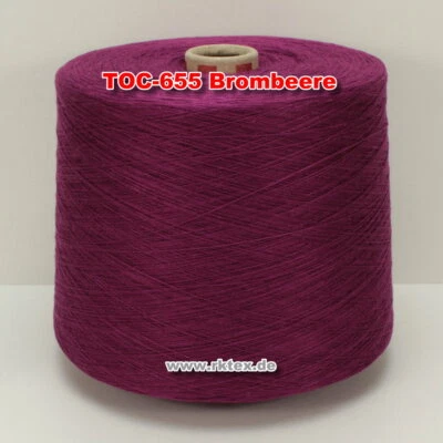 655 Brombeere TVU Ocean Nm 30/2 Baumwolle Acryl Strickgarn Häkelgarn Garn Kone