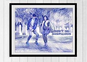Jean Ralphio Mona Lisa Divertido regalo de arte de Parks and Recreation Don't Be Suspicious - Imagen 1 de 2