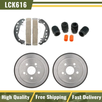 Tambores de freno traseros y zapatas de freno kit de resorte de hardware para Toyota Prius 2004-2007 Foto 1 de 4