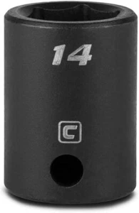 14mm Shallow Impact Socket 3/8" Drive 6-Point Metric for Heavy Duty Use - Picture 1 of 6