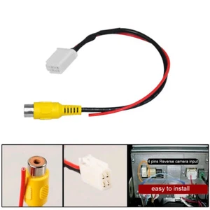 4Pin Male Connector Radio Back Up Reverse Camera RCA Cable Adapter For Toyota - Picture 1 of 12