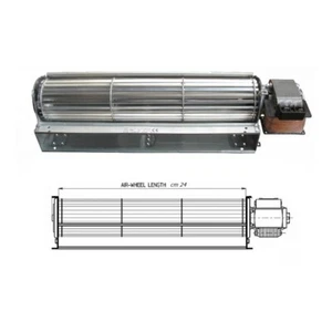 VENTOLA CM 24 TANGENZIALE MOTORE DESTRO PER FORNO STUFA LEGNA PELLET SP 301 - Foto 1 di 1