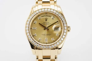 Rolex Day-Date 36 Masterpiece 18948 Factory Diamonds | 2005 | Full Set | Mint - Picture 1 of 13