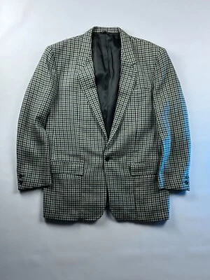 Blazer Houndstooth Vintage Gianni Versace Feito na Itália - Imagem 1 de 4