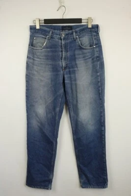 Pantalón VALENTINO JEANS Denim tiro alto deshilachado regular recto talla 34 cremallera mosca Foto 1 de 4