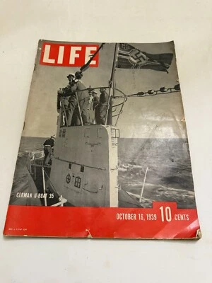 October 16 1939 Life Magazine German U-Boat 35 WWII - Image 1 of 3