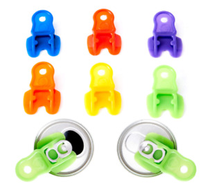 Soda Can Tab Opener Pop 6Pcs Manual  Beer Drink Protector Cold Colored Plastic