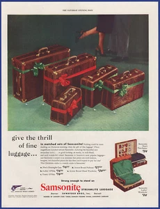 Vintage 1947 SAMSONITE Streamlite Luggage Suitcase Travel Ephemera 40's Print Ad - Picture 1 of 1