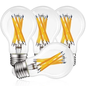 LUXRITE Vintage A19 LED Light Bulb 9.5W= 75W 4CCT 1050LM Dimmable ETL 4 Pack - Picture 1 of 7