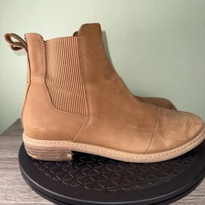 TOMS Women's Charli Chelsea Leather Ankle Boots Size 9 Brown Sugar - Picture 1 of 9