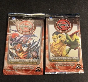2x Chaotic Alliances Unraveled Secrets Lost City TCG Card Booster Pack Art Set - Picture 1 of 2