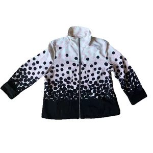 Erin London Polkadot Rosa y Negro Chaqueta Ligera Talla XL Cremallera Completa - Imagen 1 de 6