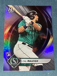 E518 2022 Bowman Platinum - Cal Raleigh #83 (RC) Rookie Seattle Mariners - Picture 1 of 2